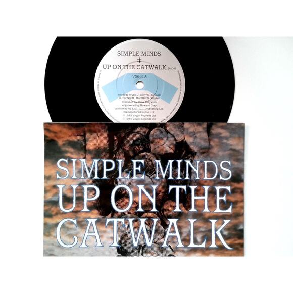 Simple Minds Up On The Catwalk 7" Vinyl Record UK Synth-Pop New Wave 1984 Virgin - Picture 1 of 4